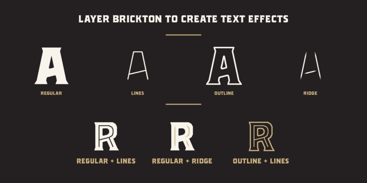 Beispiel einer Brickton Regular-Schriftart